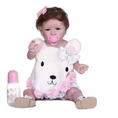 Bebê Reborn Menina Toda De Silicone 56cm Pronta Entrega