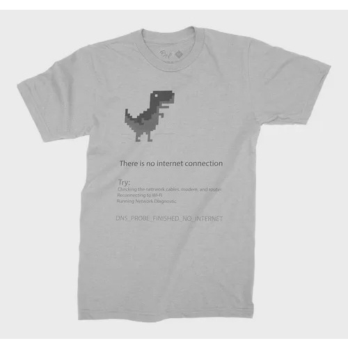 Camiseta Camisa Sem Internet Dinossauro Chrome Jogo Offline