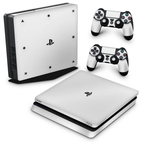 Playstation 4 PS4 Pro Adesivo Skin Fibra Branco 