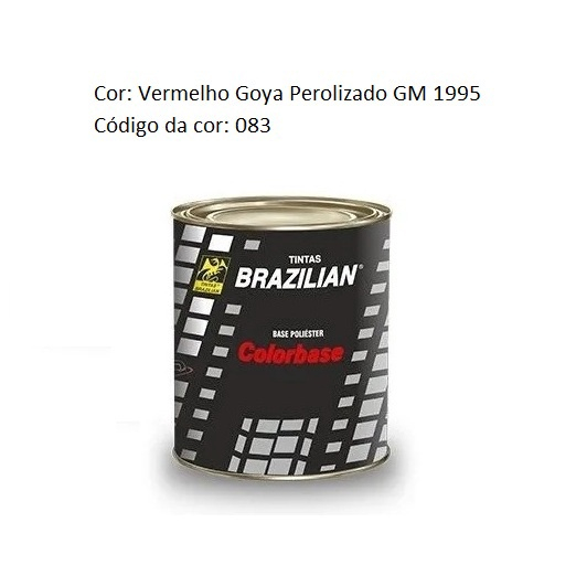 Tinta Automotiva Poli Ster Ml Vermelho Goya Gm Submarino