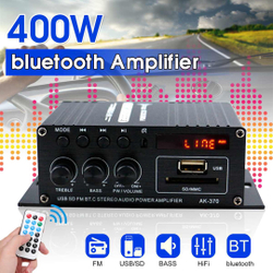 Ak370-subwoofer automotivo estéreo hifi 400w, 2x200w, para casa e carro, amplificador de som, com led, bluetooth, graves, fm, usb, controle remoto é boa?