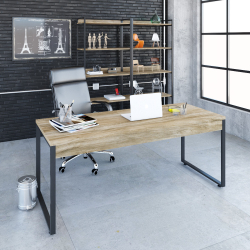Mesa para Escritório Diretor Estilo Industrial 1,80m Kuadra Menor preço em Mesa para Escritório Diretor Estilo Industrial 1,80m Kuadra
