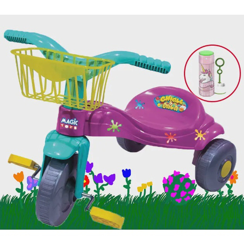 Velotrol Triciclo Infantil Menina Velocípede Rosa Magic Toys