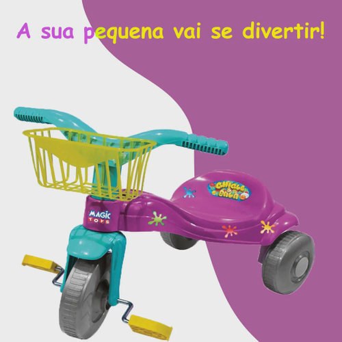 Triciclo Velotrol Infantil Bebe Motoca Festa Rosa Magic Toys - Lojas Magal