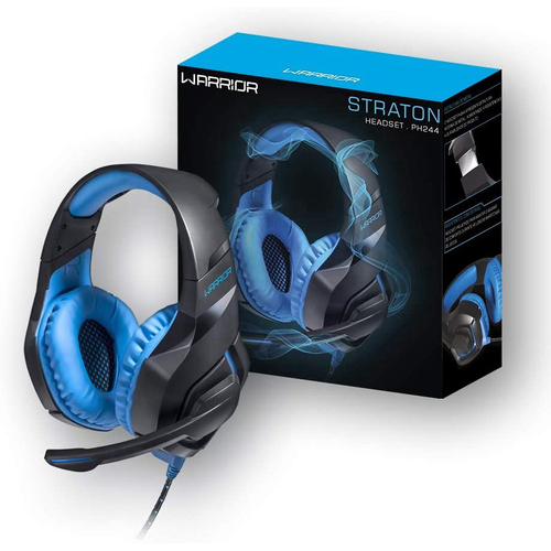 Fone de Ouvido Headset Gamer Warrior Straton USB 2.0 Stereo LED Azul PH244