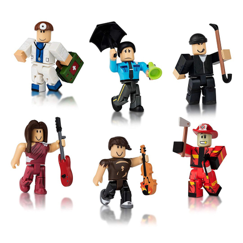 6 Bonecos Roblox Citizans of Roblox com 8 acessórios Jazwares