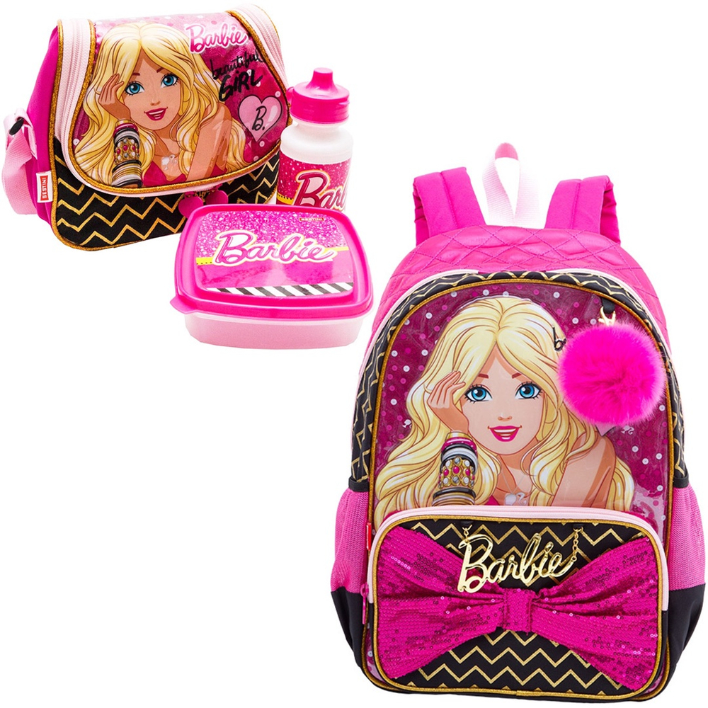 Kit Mochila Barbie Girl Tamanho Grande Original Sestini em Promoção na  Americanas