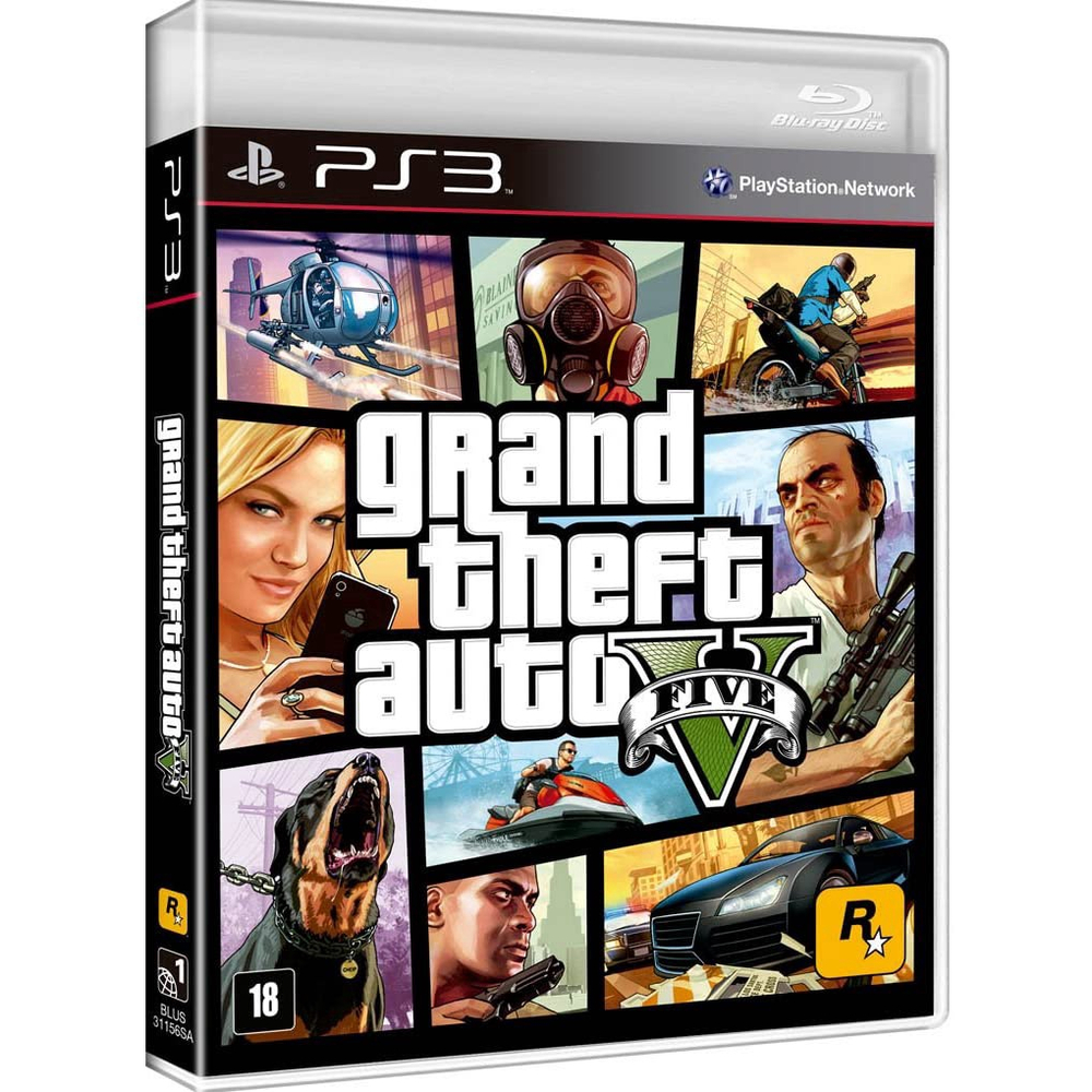 Gta 5 Grand Theft Auto Ps3 Standard Edition Mídia Física em Promoção na  Americanas