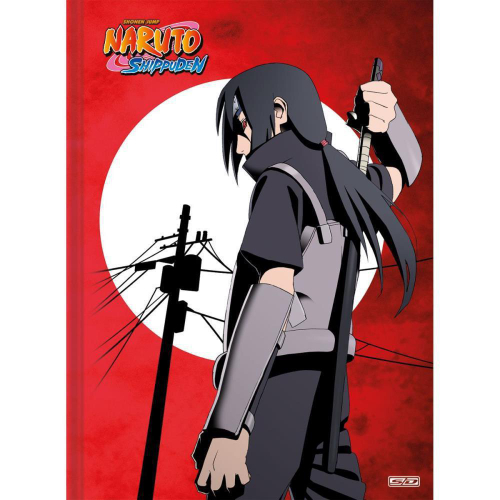 Caderno de Desenho Naruto Shippuden Animes 60 Folhas Capa Dura Espiral com  Adesivos Escolar São Domingos em Promoção na Americanas