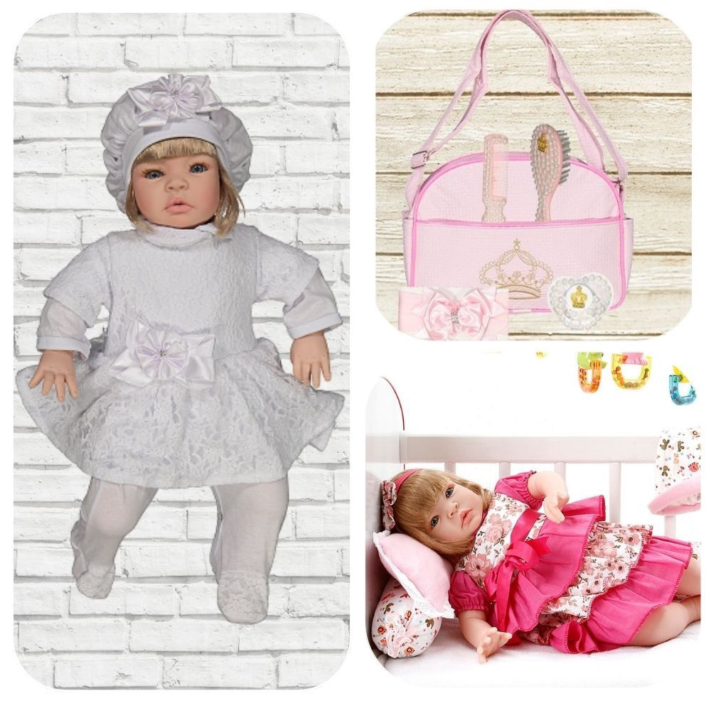 Bebê Reborn 100% Silicone + 23 Itens Bolsa Maternidade - Princesa Reborn