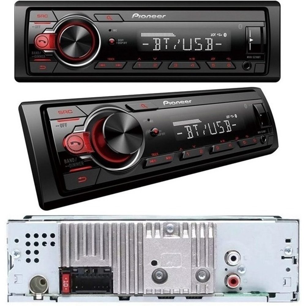 Som Automotivo MVH-S218BT Pioneer 1DIN MP3 USB Bluetooth Frente ...