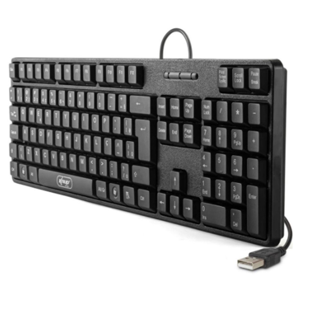 Teclado Usb Para Notebook Computador Abnt2 Português Qwerty no Shoptime