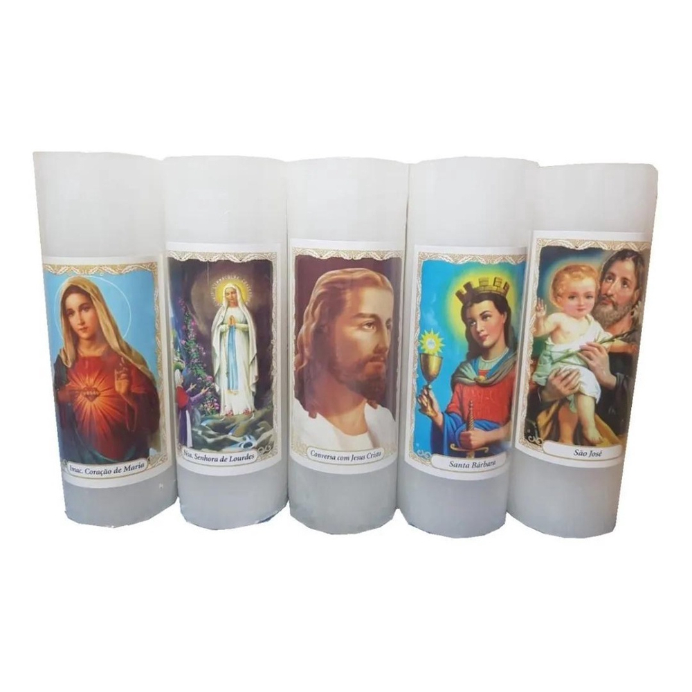 Vela Dias Votiva Kit Velas Com Imagem Santos Cat Lico Em Promo O Ofertas Na Americanas