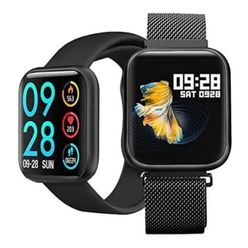 smartwatch com duas pulseiras