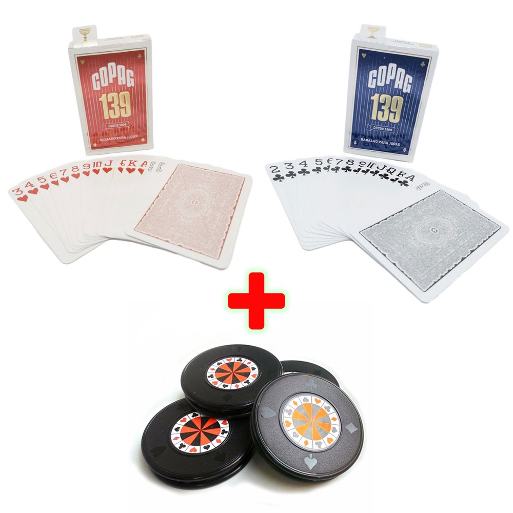 Kit 2 Jogo De Baralho De Truco Profissional Com 54 Cartas - Mega