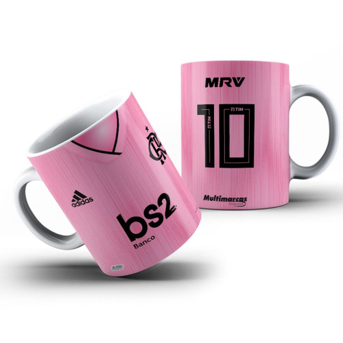 caneca personalizada do flamengo rosa