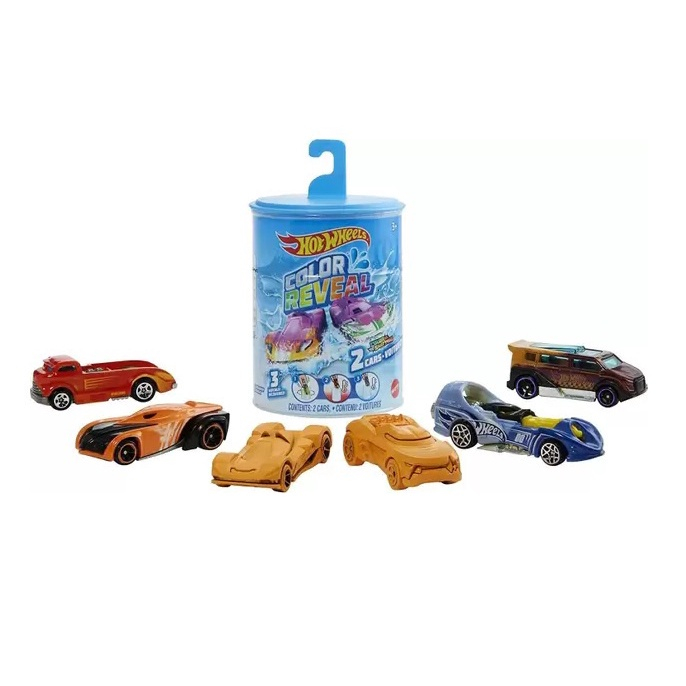 Hot Wheels Color Reveal Com 2 Carrinhos Supresa Color Shifters GYP13 Mattel Submarino