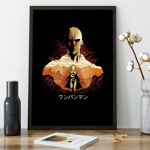 Quadro One Punch-man Anime Arte Poster Com Moldura em Promoção na Americanas