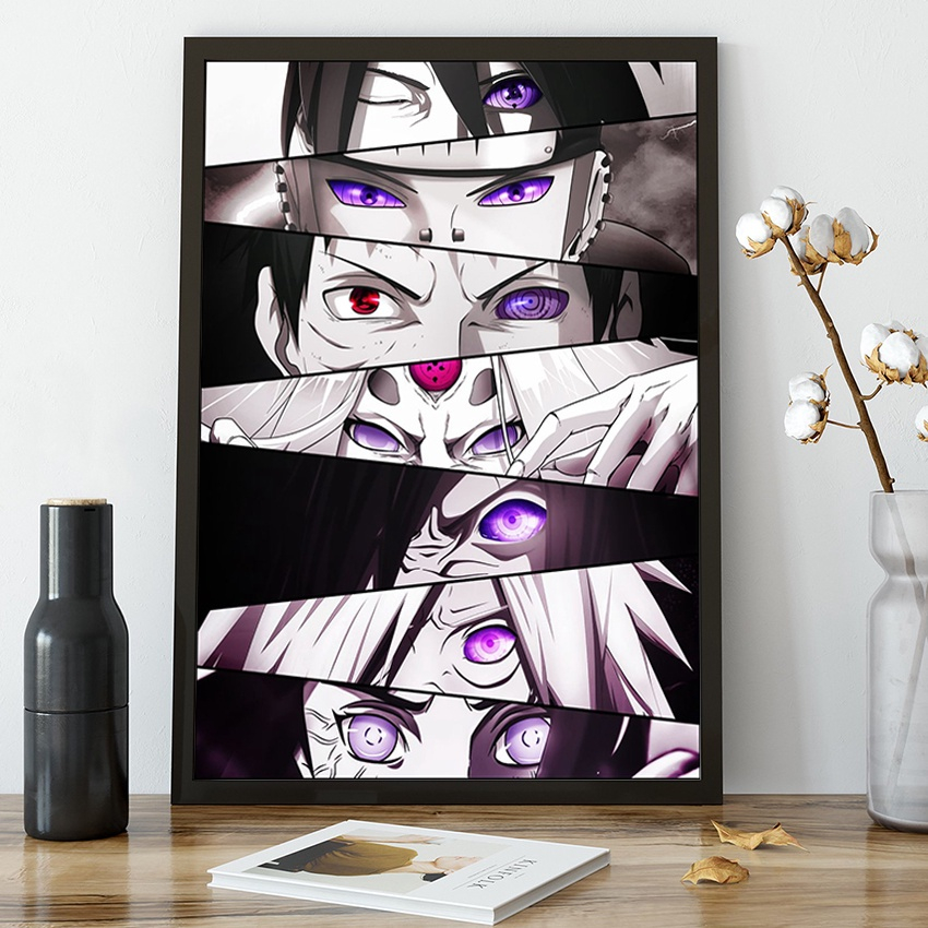 Quadro decorativo Poster Naruto Uzumaki Anime Desenho Arte com o