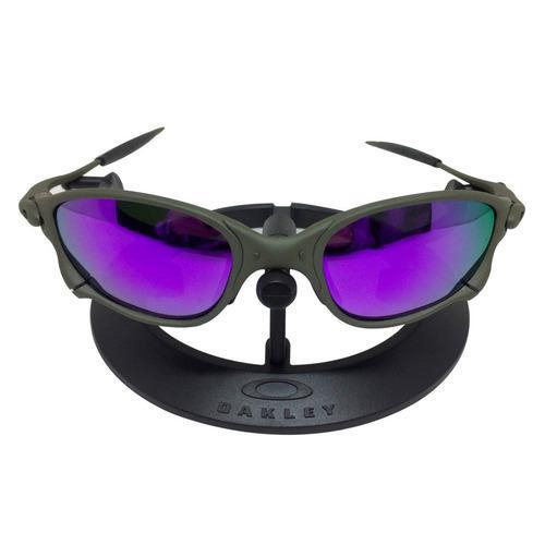 ÓCULOS DE SOL OAKLEY JULIET - LENTE ROXA PURPLE ARMAÇÃO CINZA oakley  78EA7E1