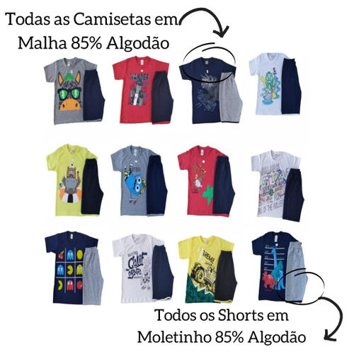 Pijama Verão Infantil Roblox Logo- Calor no Shoptime