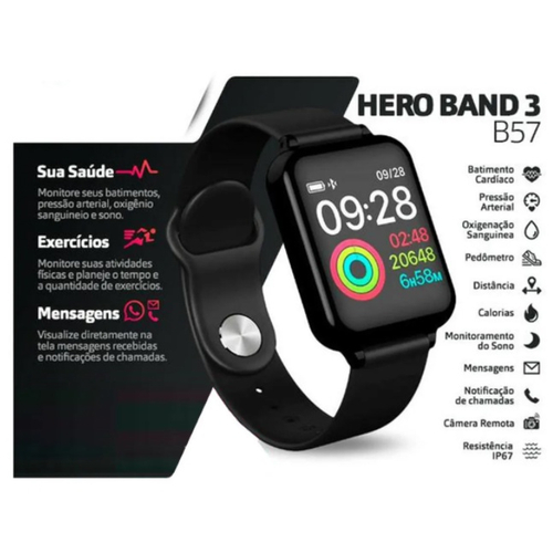 Smartwatch B57 Sport Fitness Corrida e Academia no Shoptime