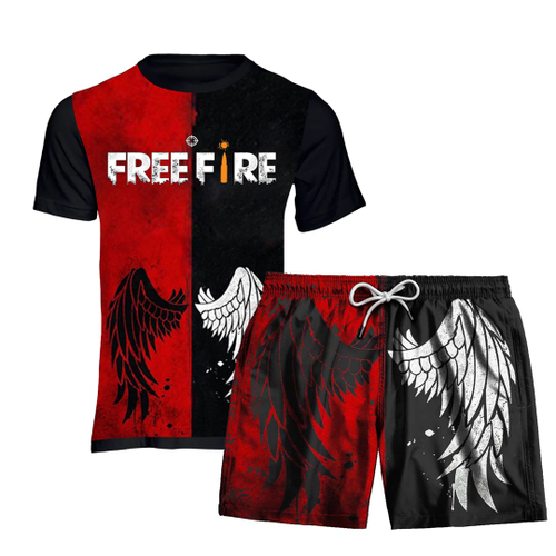 Moletom Free Fire Asa Angelical Masculino - Preto