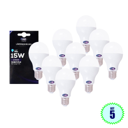 Kit 5 Lâmpada Bulbo Led 15w Bivolt E27 Branca Fria Casa Igreja Loja L&D 809 é boa?