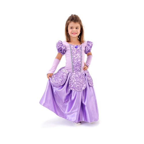 Vestido Infantil Princesa Sofia Malha - Fantasia Roupa Temática