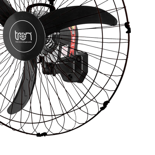 Ventilador De Parede Oscilante 50cm 140W Aço Preto Bivolt Tron Em ...