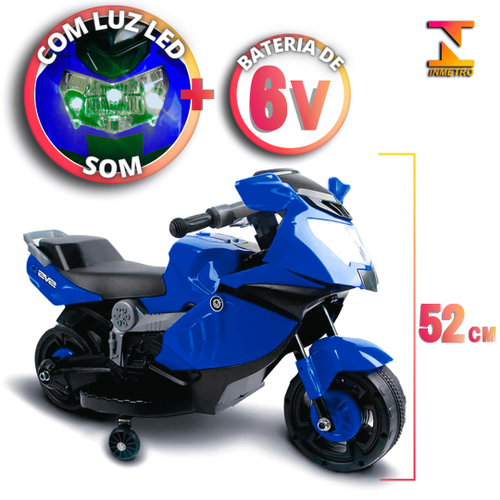 Mini Moto Eletrica Infantil Branca no Shoptime