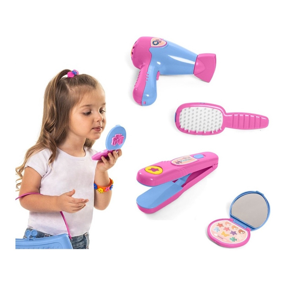 Salão De Beleza Mini Secador De Cabelo Chapinha De Brinquedo