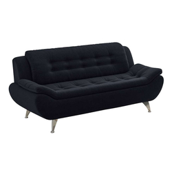 Sofá 3 Lugares New Passion Suede Preto Menor preço em Sofá 3 Lugares New Passion Suede Preto