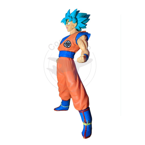 Boneco Goku Blue Azul Dragon Ball Articulado