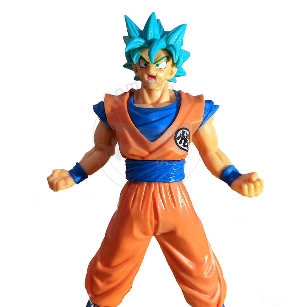 Boneco do goku super sayajin god articulado