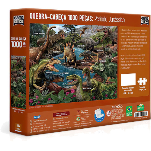 Quebra Cabeça Dinossauros - Grow em Promoção na Americanas