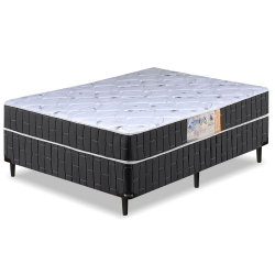 Cama Box Casal Conjugado Granada Umaflex Preto / Branco Flor é boa?