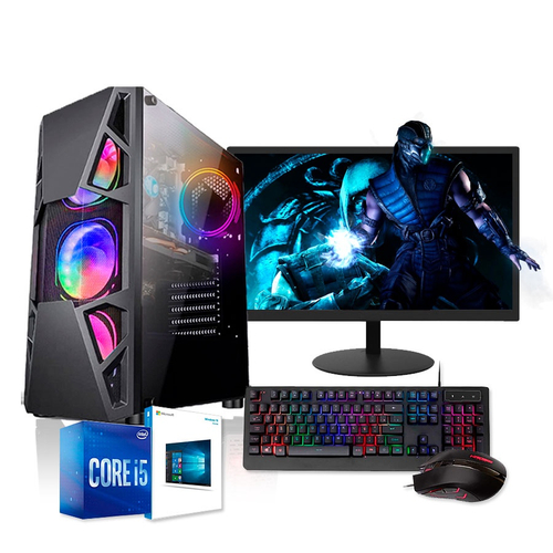 Pc Gamer Completo com Monitor - i5 + Placa de Video + Gabinete Gamer rgb -  Roda Diversos Jogos