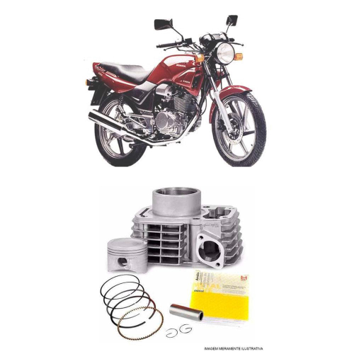 Kit motor metal leve honda cbx 200 strada 1997 no Shoptime