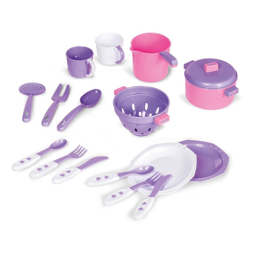 Cozinha Infantil Barbie C/ Panelinhas + Roupa Completa Jogo