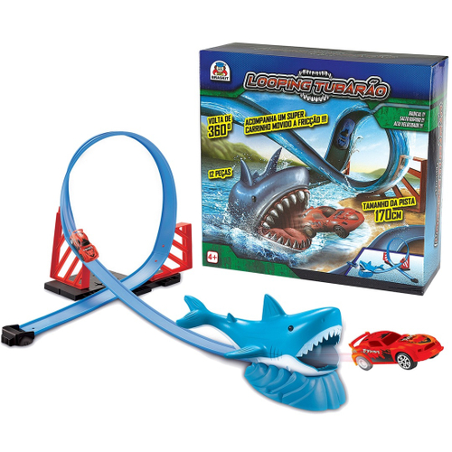 HOT WHEELS ATAQUE DO TUBARÃO Pista COLOR SHIFTER SharkPort Showdown TRACK  SET 