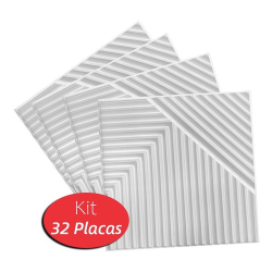 32 Placas Revestimentos 3d Decorativas Paredes Tetos Ripado Menor preço em 32 Placas Revestimentos 3d Decorativas Paredes Tetos Ripado