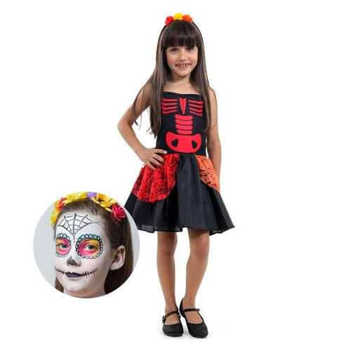 Aprenda a fazer maquiagem infantil de caveira para o Halloween