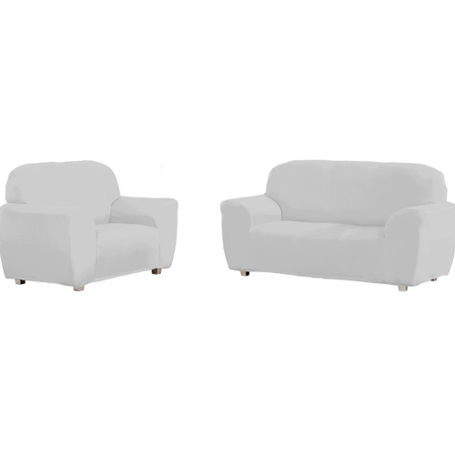 Kit 2 e 3 lugares Capa Coladinha Para Sofá Liso branco Menor preço em Kit 2 e 3 lugares Capa Coladinha Para Sofá Liso branco