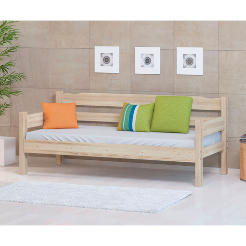 Sofa Cama de Madeira Maciça Cor Natural em Promoção na Americanas