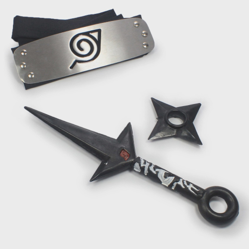 Kit Naruto Boruto - Bandana Aldeia da Folha + Colar / Pingente Tsunade +  Anel Akatsuki Itachi : : Moda