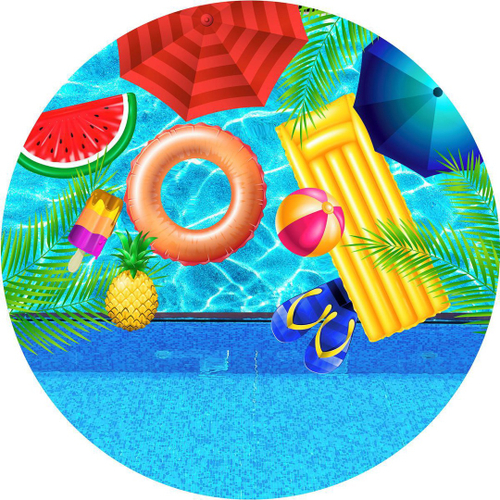 Painel De Festa Infantil Pool Party 3.00m X 1.80m