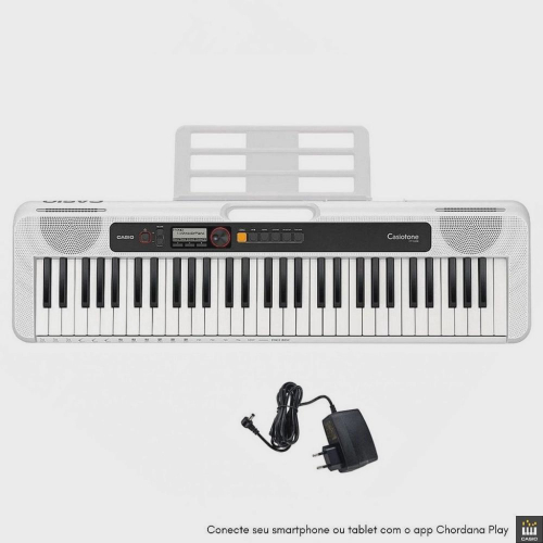 Kit Teclado Casio CT-S200 Branco + Pedal Stand - Koala Music