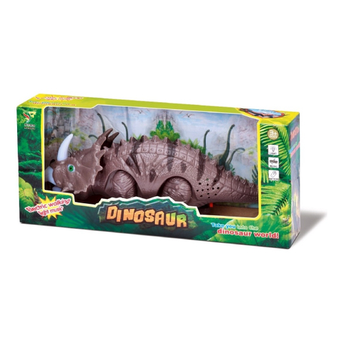 Dinossauro Robô Triceratops com Luz e Som Sakes - minipreco