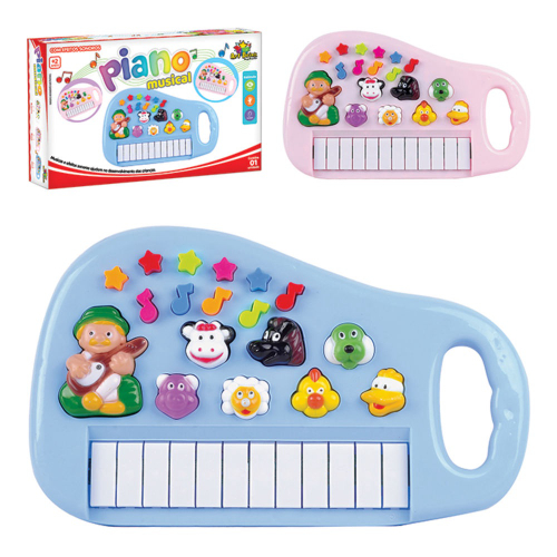 Teclado Piano Infantil Com Sons De Bicho Animal Fazendinha